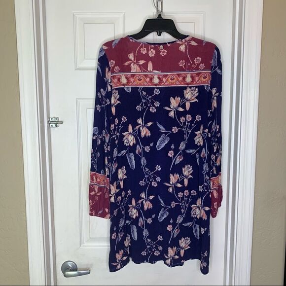 Billabong boho long sleeve mini dress Size Small - Picture 6 of 8